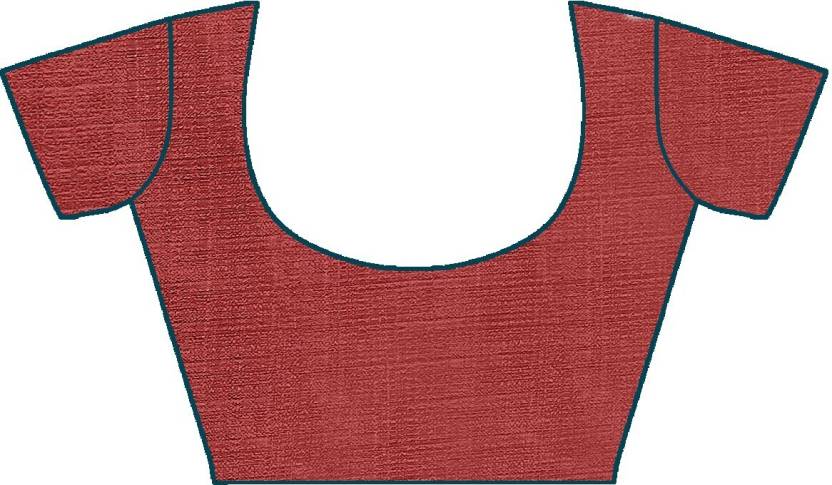 Printed, Blocked Printed Ikkat Art Silk Saree  (White, Maroon)
