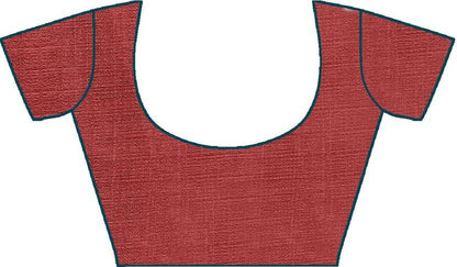 Printed, Blocked Printed Ikkat Art Silk Saree  (White, Maroon)