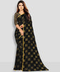 Printed Bollywood Chiffon Saree  (Black)