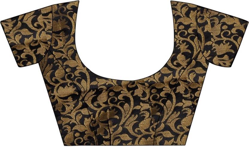 Printed Bollywood Chiffon Saree  (Black)