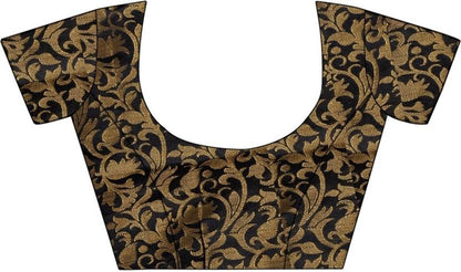 Printed Bollywood Chiffon Saree  (Black)