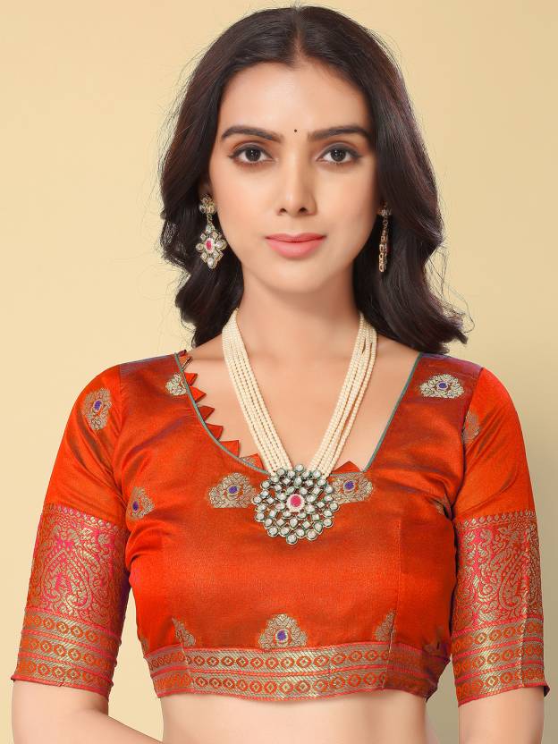 Self Design, Woven, Solid/Plain Banarasi Silk Blend, Cotton Blend Saree  (Mustard)